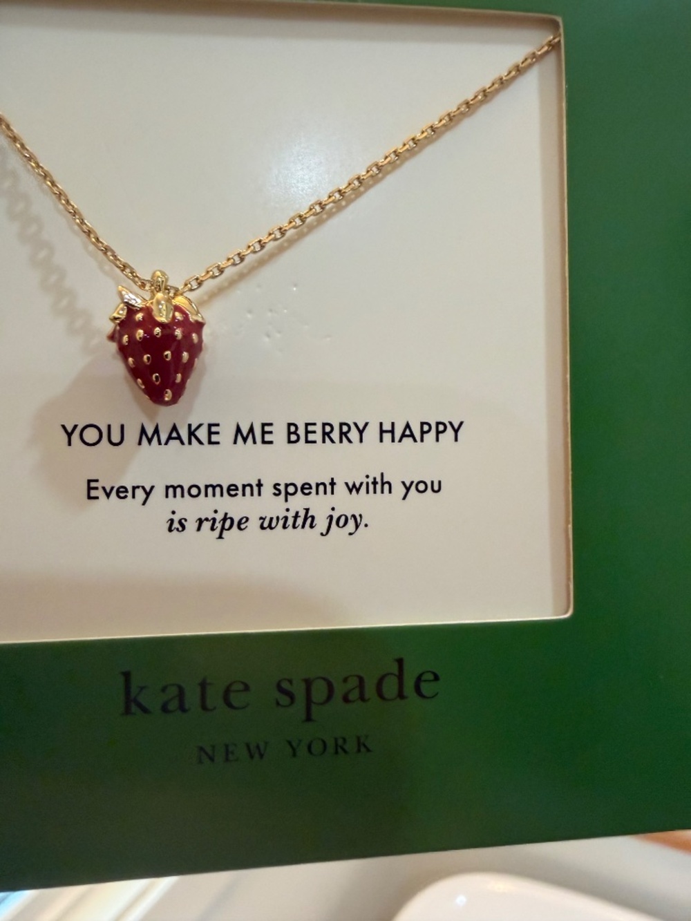Kate Spade Strawberry Charm Pendant Necklace NWT - Picture 5 of 6
